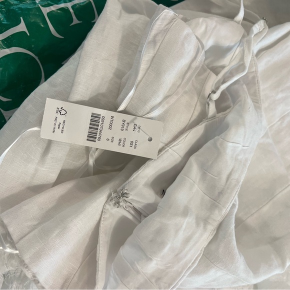 White J Crew Linen Flare Dress - NWT - Picture 5 of 6